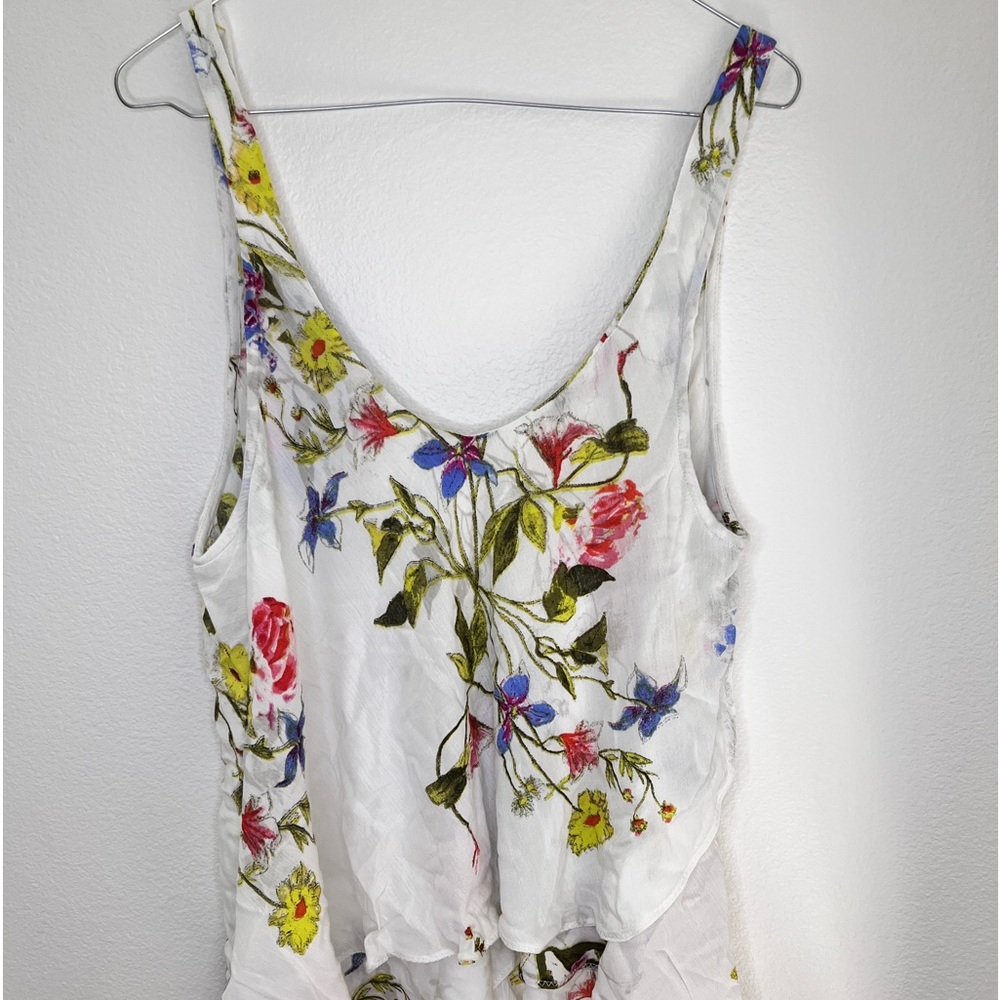 Free people, blouse white floral, woman’s size medium.